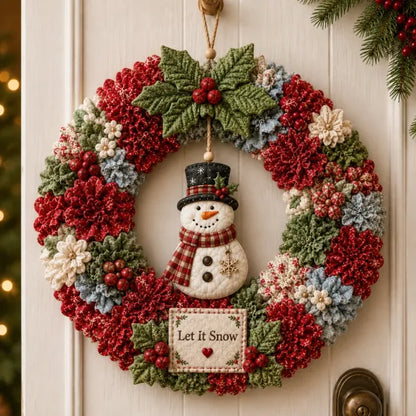 🎄 LAST DAY 50% OFF ✨ Make A Christmas Wreath You'll Be Proud To Display ❤️ 3D Fabric Poke DIY Kit