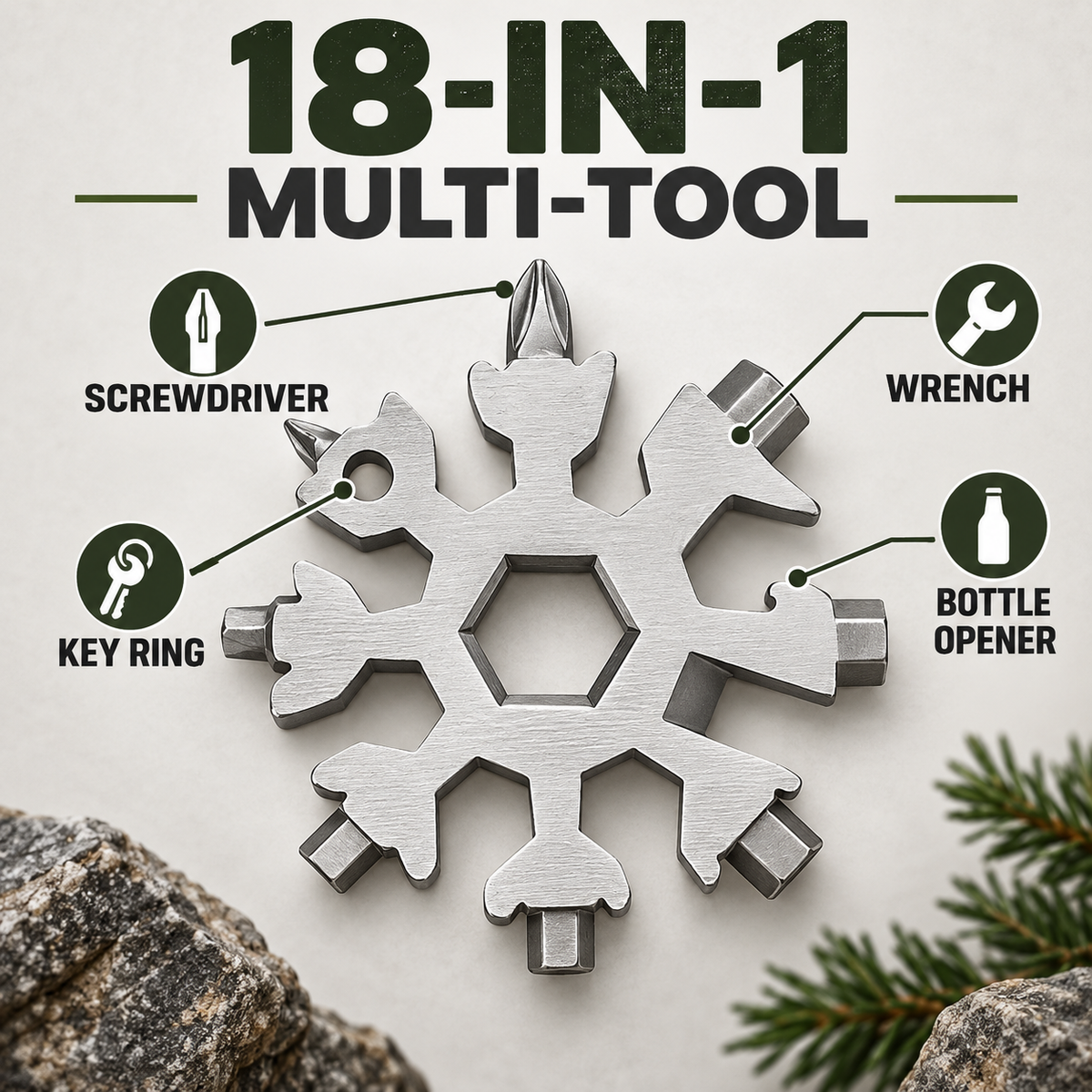 🔥Last Day 49% OFF-18-in-1 Snowflake Multi-Tool