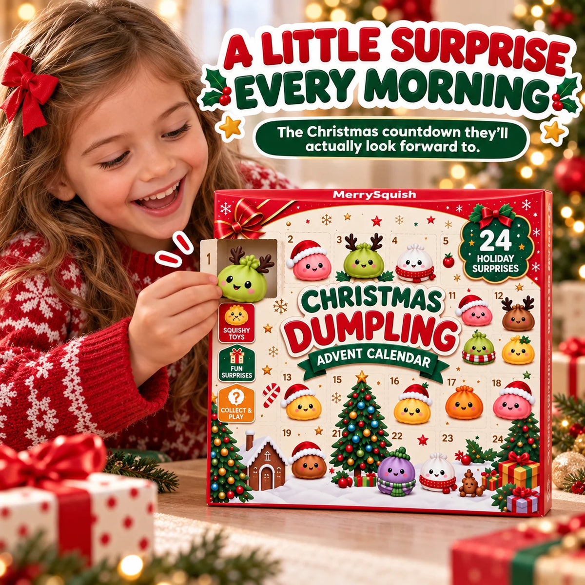💥LAST DAY 49% OFF🎄Christmas Mini Squishies Advent Calendar 2026
