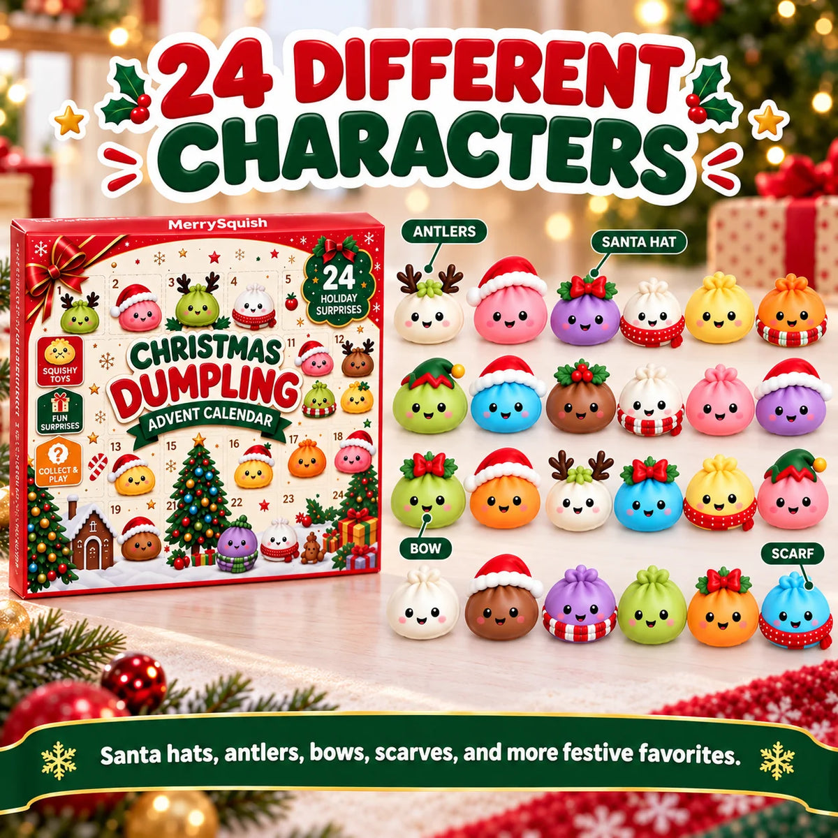 💥LAST DAY 49% OFF🎄Christmas Mini Squishies Advent Calendar 2026